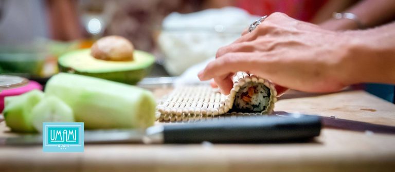 ad umami sushi rolling with logo lindsay kammerzelt 3 768x336