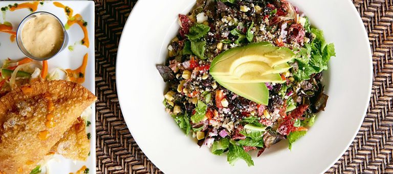 feat z cafe black bean salad 2 3 768x340