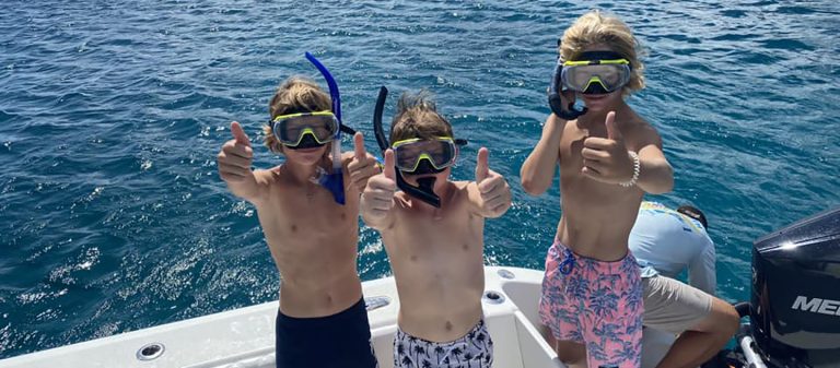 gallery down south charters kids snorkeling 768x337