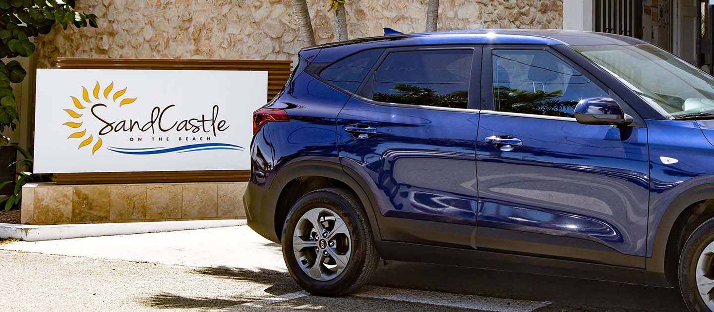 slide centerline car rentals Seltos blue SandCastle