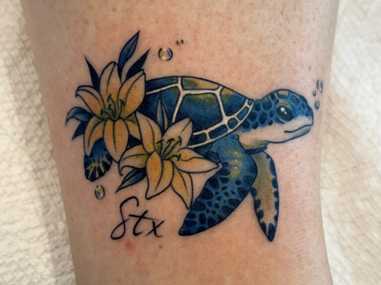 Poseidon Rising Tattoo 2026 cute turtle 768x576