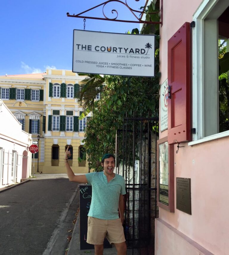 jordan pointing to new sign 768x857